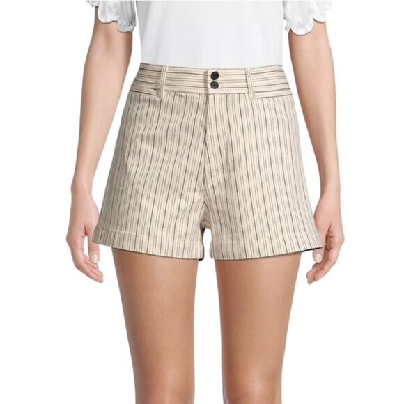 Rebecca Taylor Striped High Rise Short 0 - Picture 1 of 5